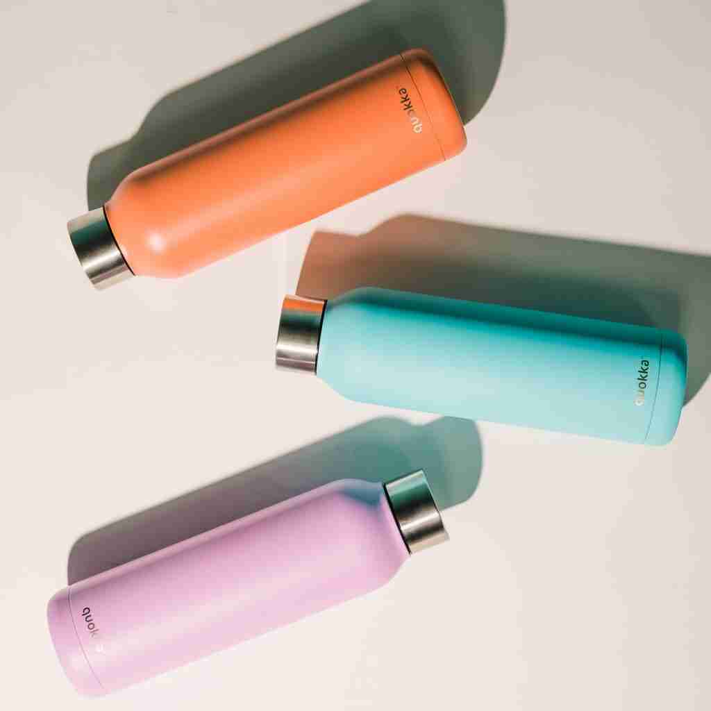 colorful water bottles