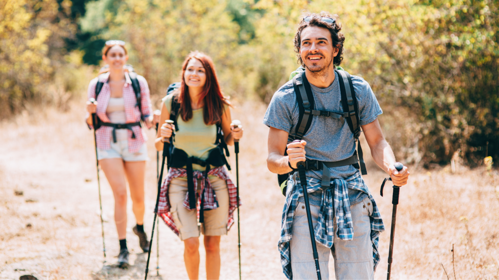 group of friends hiking